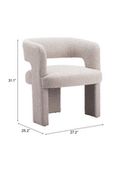 Beige Shearling Accent Chair | OROA Modern Java | Oroatrade.com