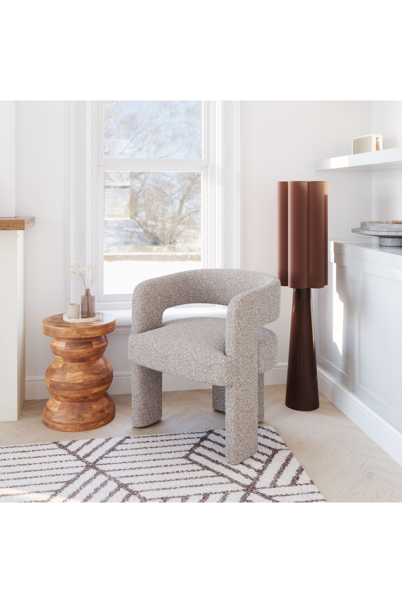 Beige Shearling Accent Chair | OROA Modern Java | Oroatrade.com