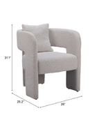 Gray Curved Dining Chair | OROA Modern Melilla | Oroatrade.com