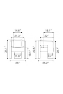 Gray Curved Dining Chair | OROA Modern Melilla | Oroatrade.com