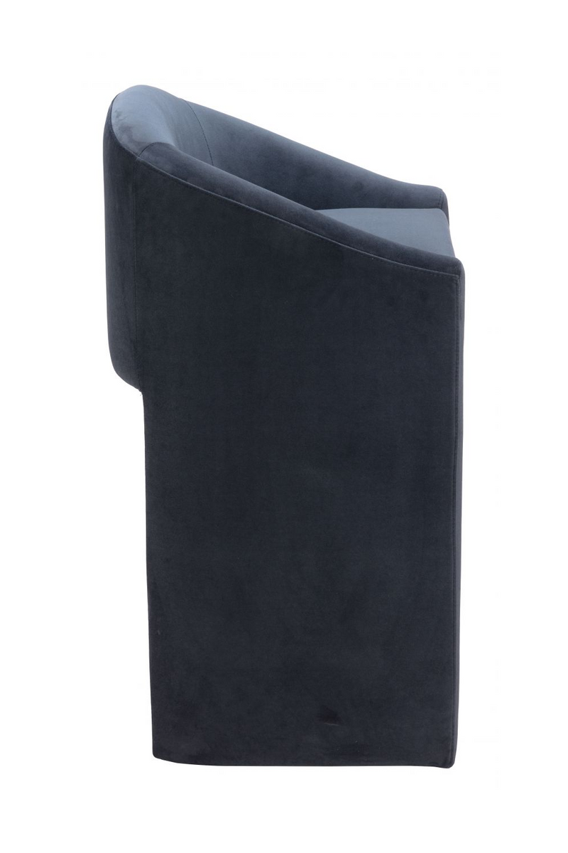 Dark Gray Velvet Bar Stool | OROA Modern Emas | Oroatrade.com