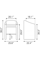 Dark Gray Velvet Bar Stool | OROA Modern Emas | Oroatrade.com