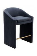 Dark Gray Velvet Counter Stool | OROA Modern Emas | Oroatrade.com