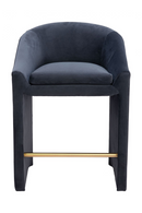 Dark Gray Velvet Counter Stool | OROA Modern Emas | Oroatrade.com