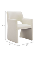 White Linen Dining Chair | OROA Modern Minet | Oroatrade.com