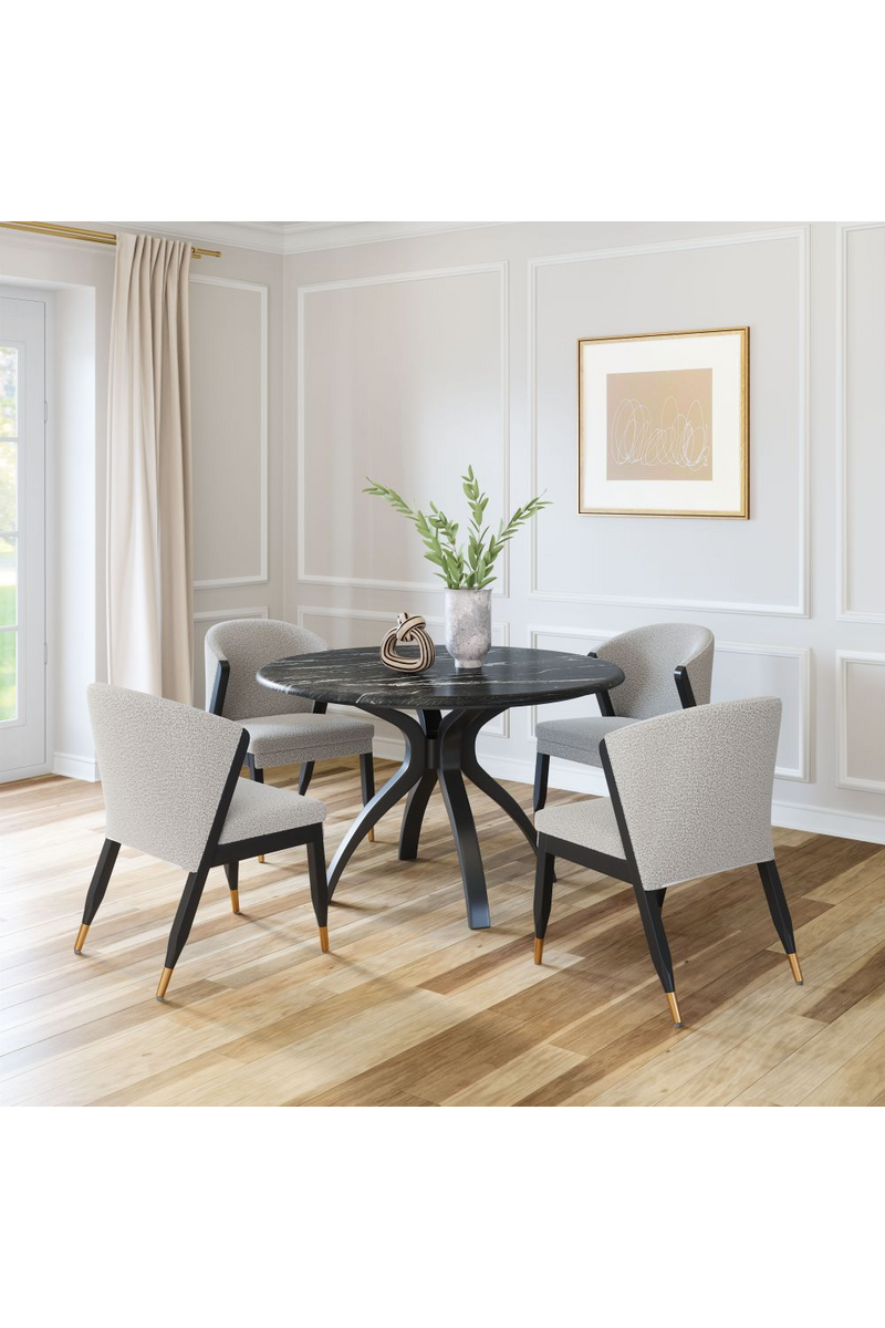 Light Gray Curved Dining Chair | OROA Modern Pula | Oroatrade.com