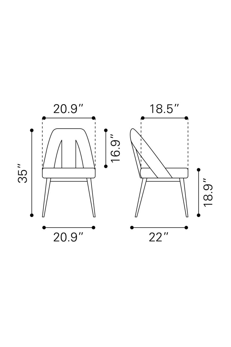 Cut-Out Detail Dining Chair | OROA Modern Artus | Oroatrade.com
