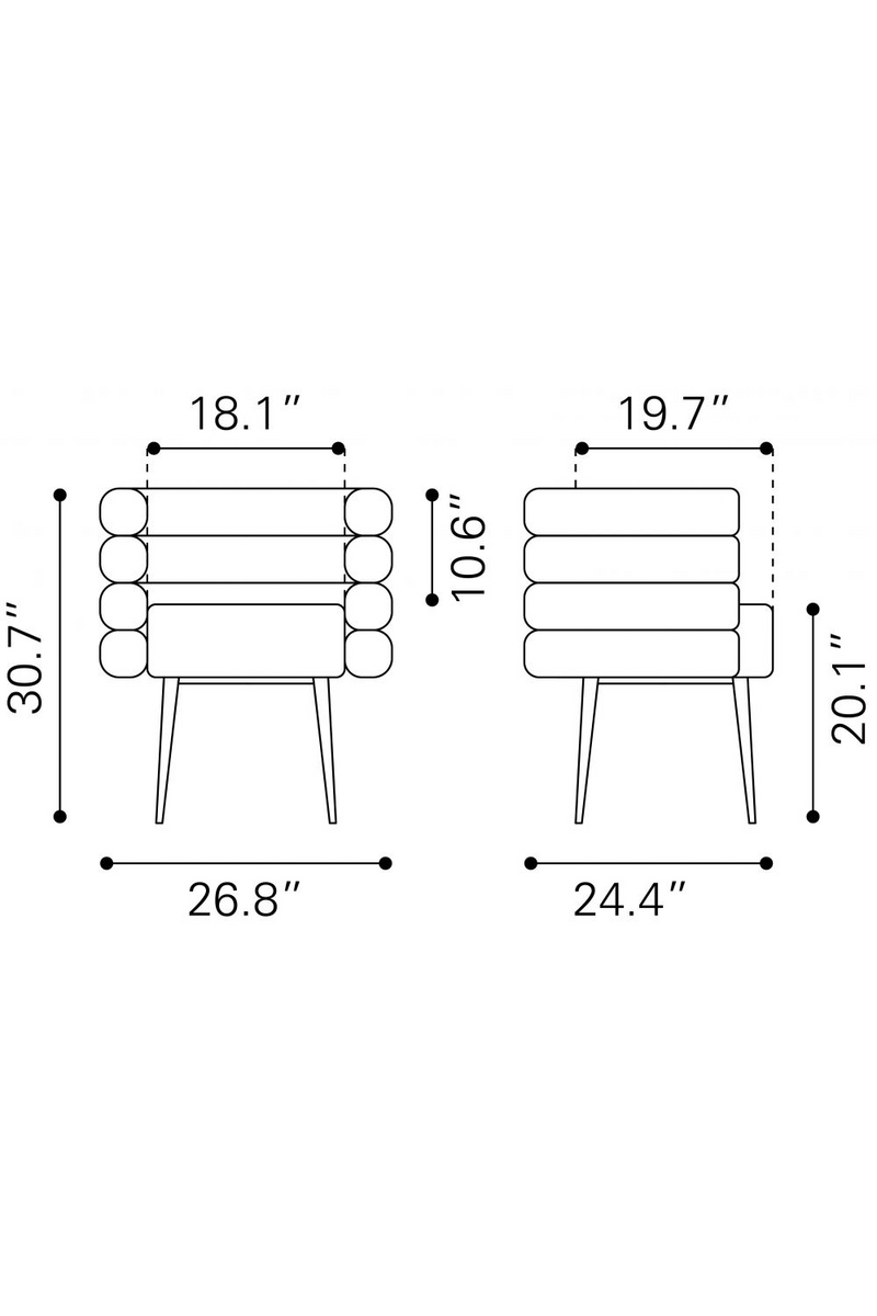 Light Gray Layered Dining Chair | OROA Modern Grena | Oroatrade.com