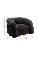 Black Velvet Accent Chair | OROA Modern Havn | Oroatrade.com