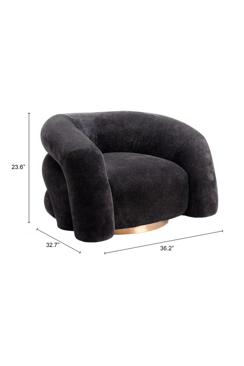 Black Velvet Accent Chair | OROA Modern Havn | Oroatrade.com