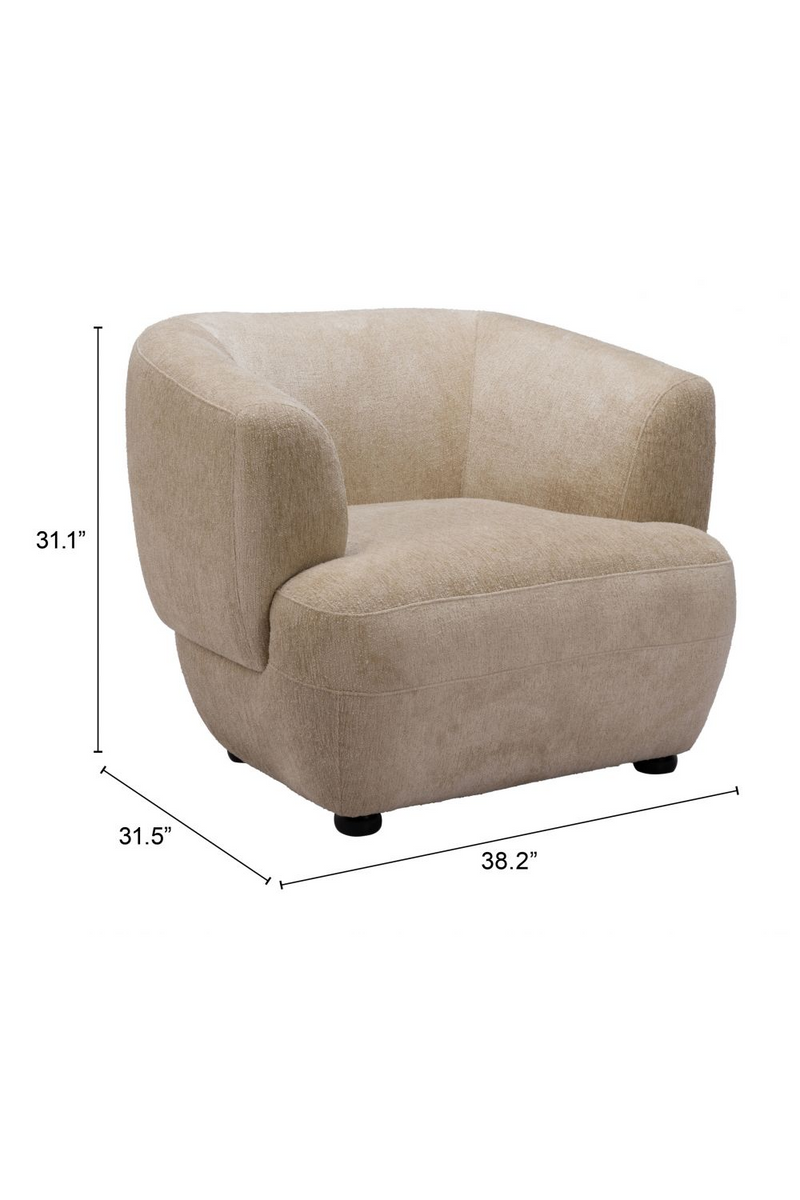 Golden Beige Accent Chair | OROA Modern Bekker | Oroatrade.com