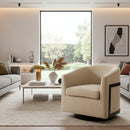Golden Beige Swivel Chair | OROA Modern Hanko