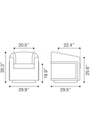 Golden Beige Swivel Chair | OROA Modern Hanko | Oroatrade.com