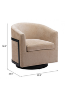 Golden Beige Swivel Chair | OROA Modern Hanko | Oroatrade.com