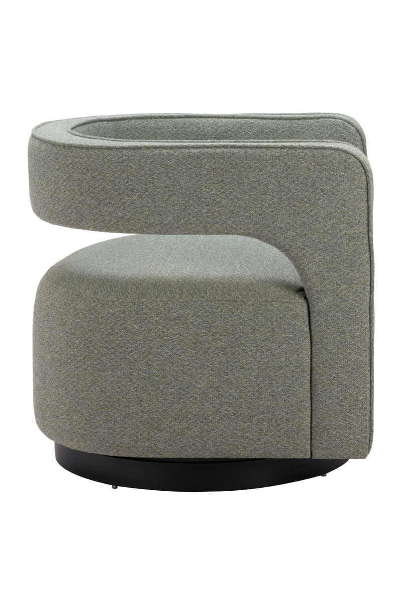 Sage Green Curved Swivel Chair | OROA Modern Turku | Oroatrade.com