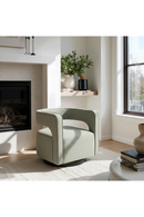 Sage Green Curved Swivel Chair | OROA Modern Turku | Oroatrade.com