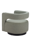 Sage Green Curved Swivel Chair | OROA Modern Turku | Oroatrade.com