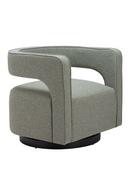 Sage Green Curved Swivel Chair | OROA Modern Turku | Oroatrade.com