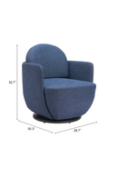 Blue Swivel Chair | OROA Modern Bant | Oroatrade.com