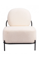 White Teddy Fabric Accent Chair | OROA Modern Arendal | Oroatrade.com