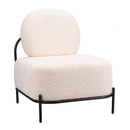 White Teddy Fabric Accent Chair | OROA Modern Arendal | Oroatrade.com