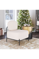 White Teddy Fabric Accent Chair | OROA Modern Arendal | Oroatrade.com