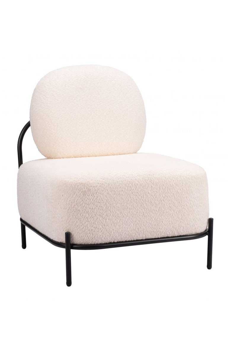 White Teddy Fabric Accent Chair | OROA Modern Arendal | Oroatrade.com