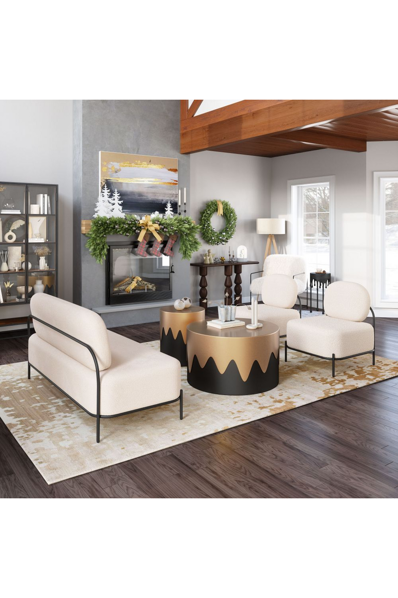 White Teddy Fabric Accent Chair | OROA Modern Arendal | Oroatrade.com