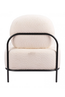 White Teddy Fabric Accent Chair | OROA Modern Arendal | Oroatrade.com