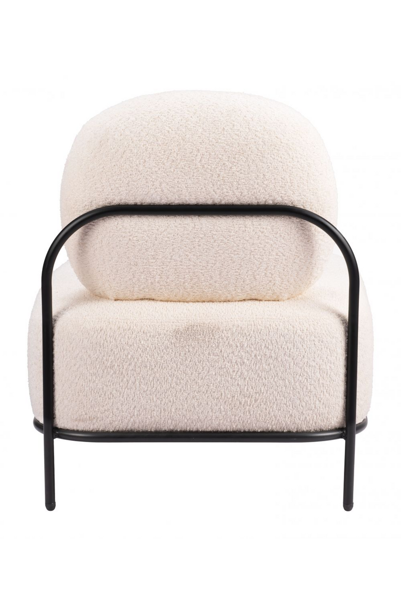 White Teddy Fabric Accent Chair | OROA Modern Arendal | Oroatrade.com