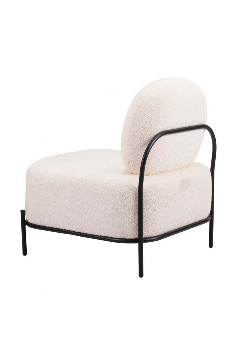 White Teddy Fabric Accent Chair | OROA Modern Arendal | Oroatrade.com