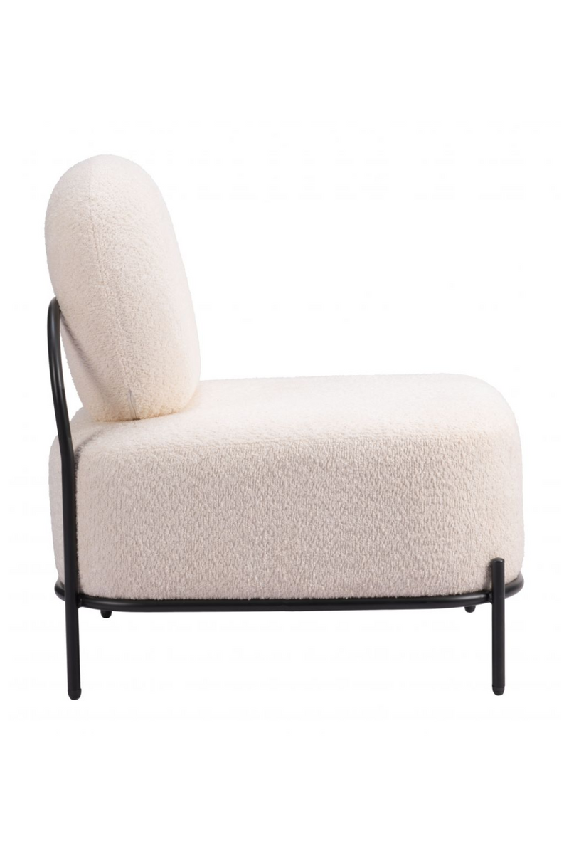 White Teddy Fabric Accent Chair | OROA Modern Arendal | Oroatrade.com