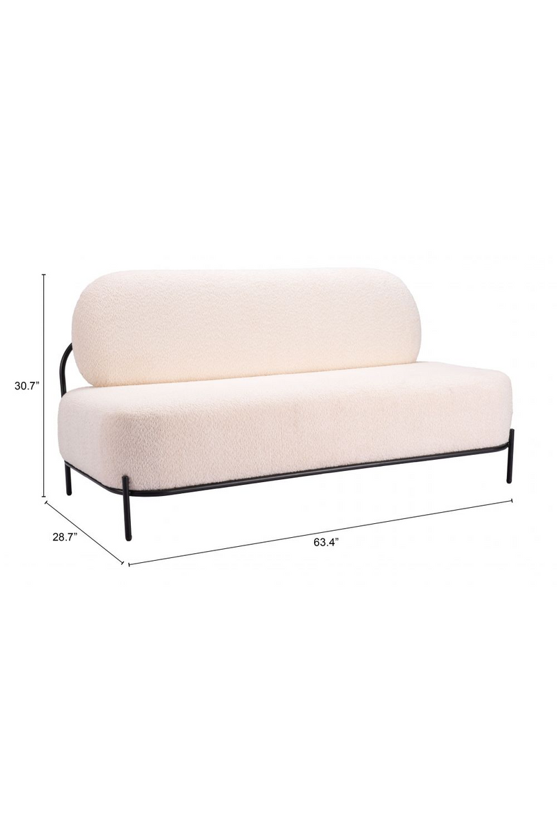 White Teddy Fabric Sofa | OROA Modern Arendal | Oroatrade.com