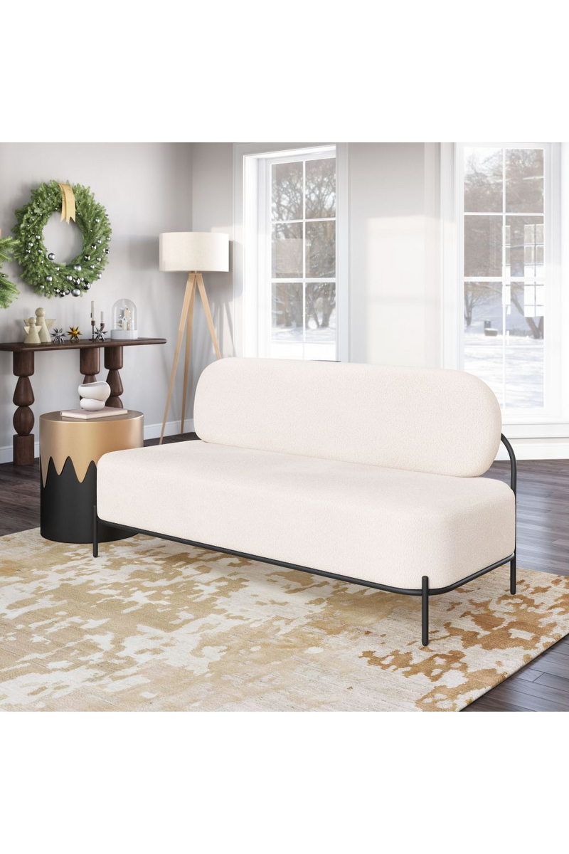 White Teddy Fabric Sofa | OROA Modern Arendal | Oroatrade.com