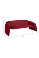 Red Velvet Sofa | OROA Modern Horten | Oroatrade.com