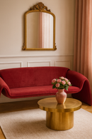 Red Velvet Sofa | OROA Modern Horten | Oroatrade.com