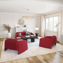 Red Velvet Sofa | OROA Modern Horten