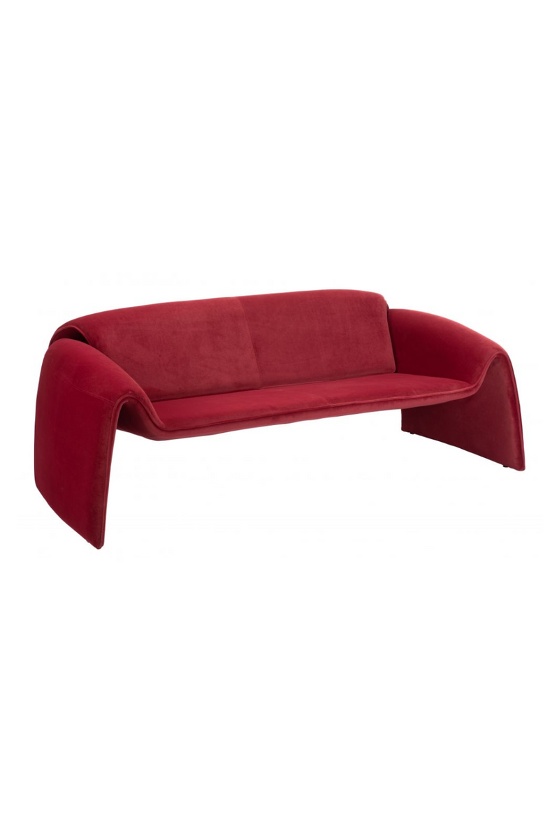 Red Velvet Sofa | OROA Modern Horten | Oroatrade.com