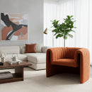 Orange Sherpa Accent Chair | OROA Modern Viana | Oroatrade.com