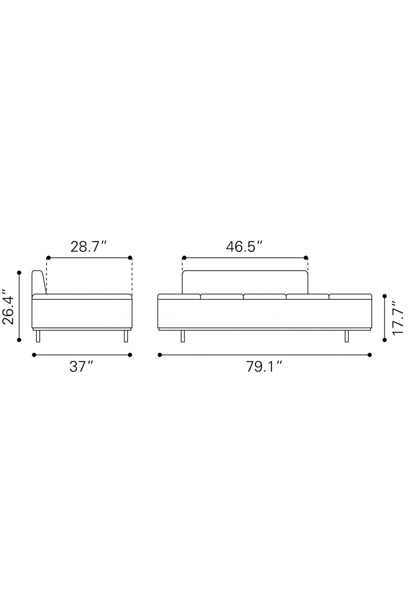 Gray Leather Sofa | OROA Modern Confection | Oroatrade.com