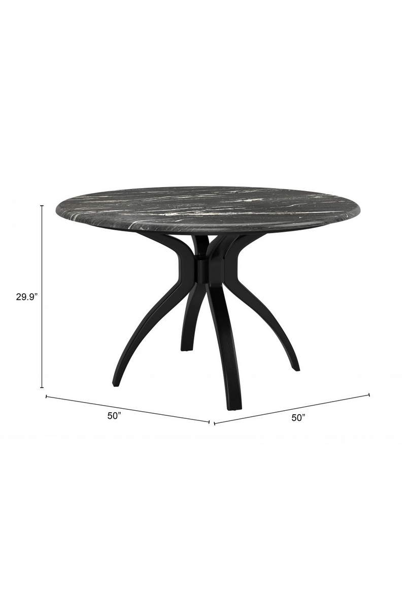 Black Marble Round Dining Table | OROA Modern Sumay | Oroatrade.com