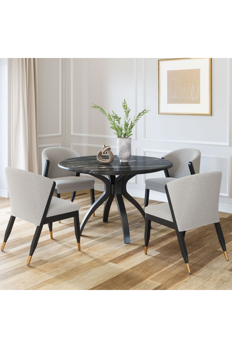 Black Marble Round Dining Table | OROA Modern Sumay | Oroatrade.com