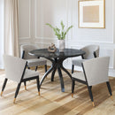 Black Marble Round Dining Table | OROA Modern Sumay | Oroatrade.com