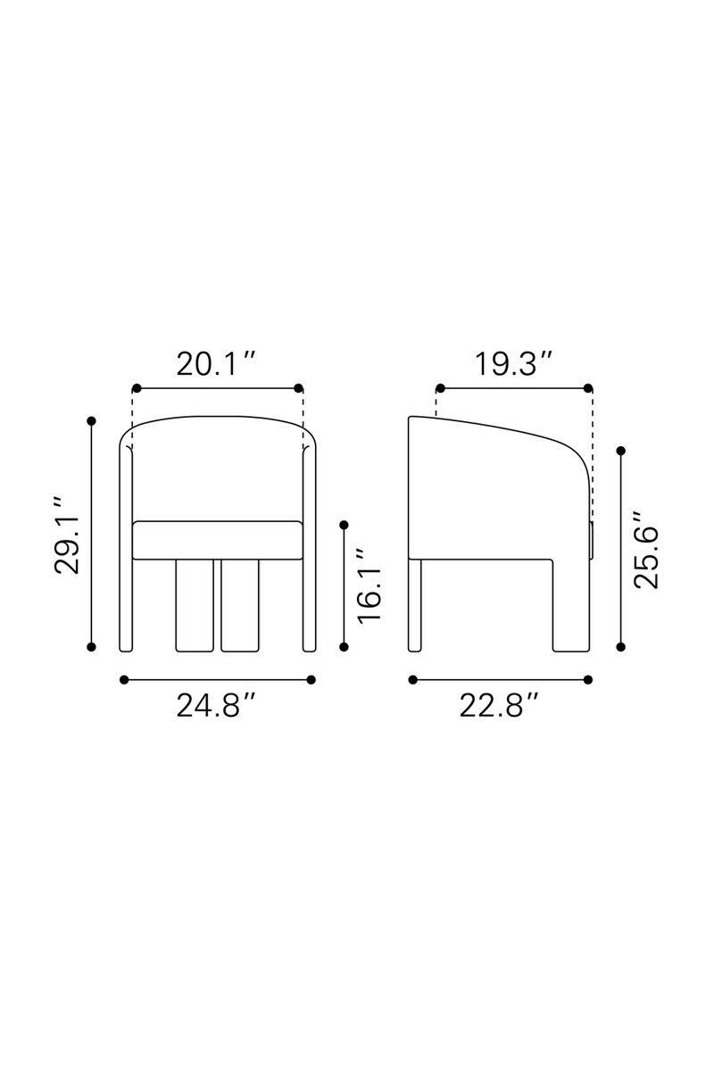 Poly Linen Accent Chair | OROA Modern Hull | Oroatrade.com