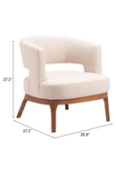 Beige Vinyl Accent Chair | OROA Modern Penryn | Oroatrade.com