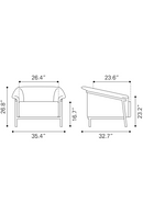 Flared-Back Lounge Chair | OROA Modern Burry | Oroatrade.com