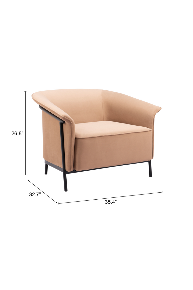 Flared-Back Lounge Chair | OROA Modern Burry | Oroatrade.com