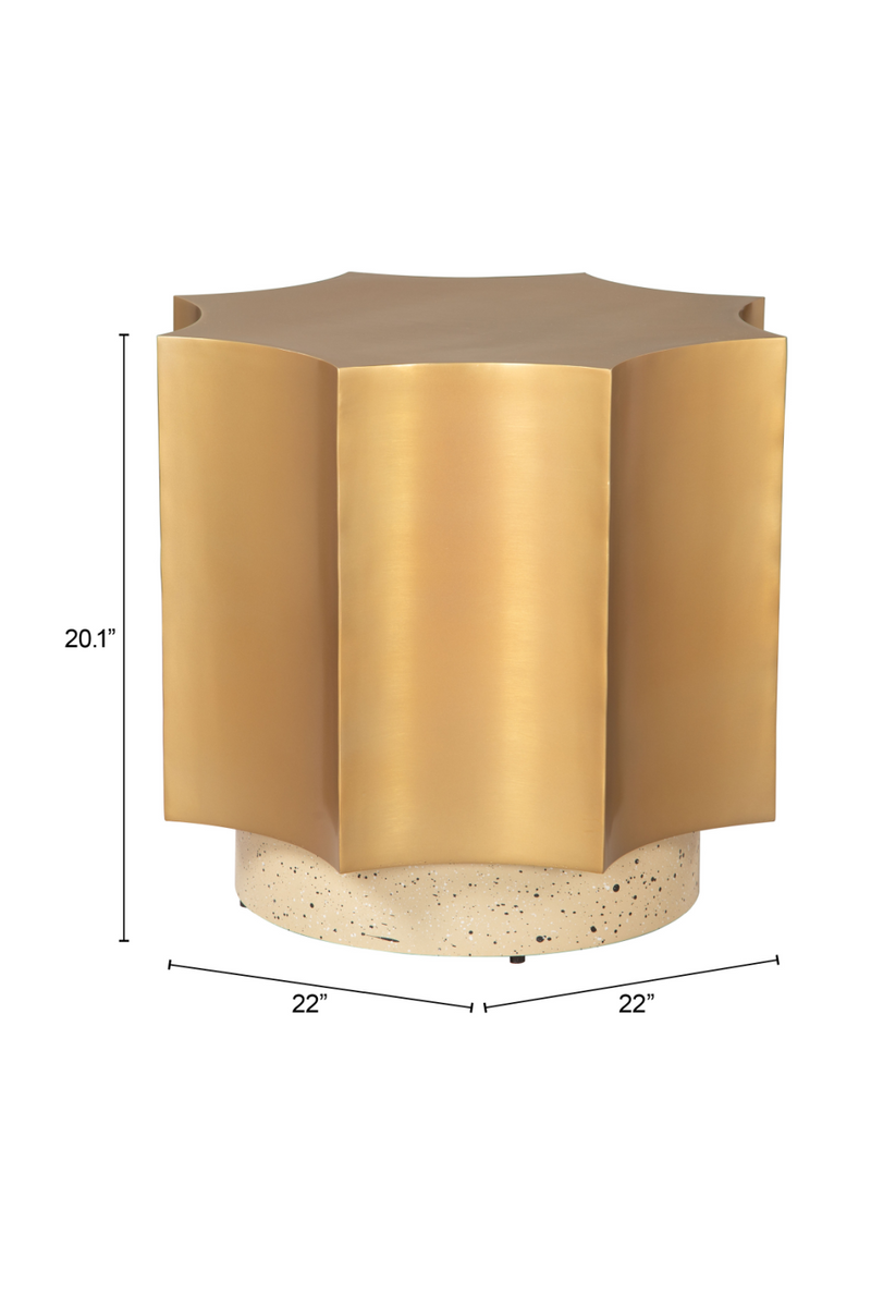 Gold Coved-Edged Side Table | OROA Modern Osam | Oroatrade.com