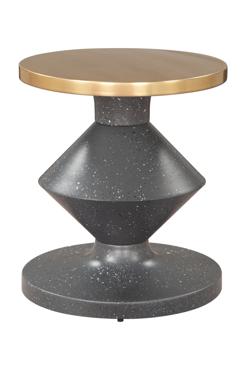 Black Geometrical Base Side Table | OROA Modern Litar | Oroatrade.com