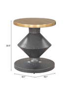 Black Geometrical Base Side Table | OROA Modern Litar | Oroatrade.com